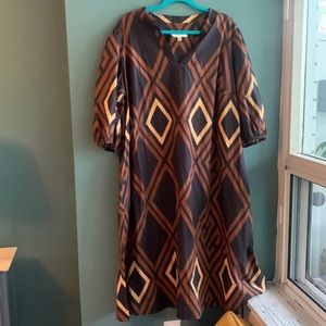Anthropologie geometric pattern cotton dress!